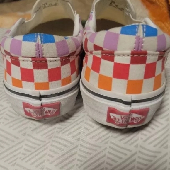 Vans Classic Check Rainbow Slip On Shoes US kids size 2.5 (508731) - Picture 5 of 7